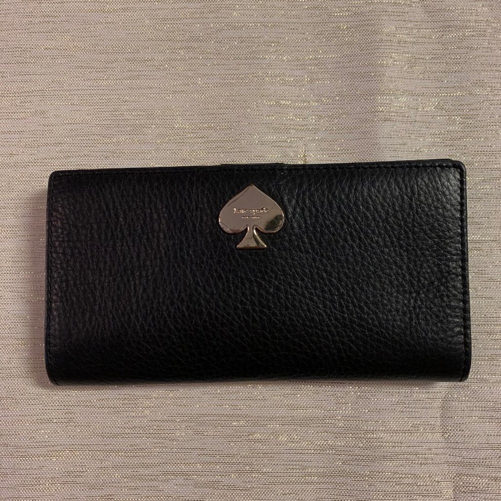 Kate Spade Bifold Black Spencer Slim Wallet